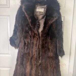 Vintage canadian real fur coat